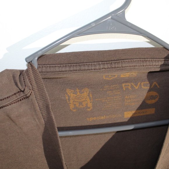 RVCA Mens Brown Large Short Sleeve Teeshirt - Picture 3 of 4